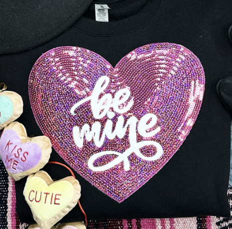 Be Mine Sequin Sweatshirt
